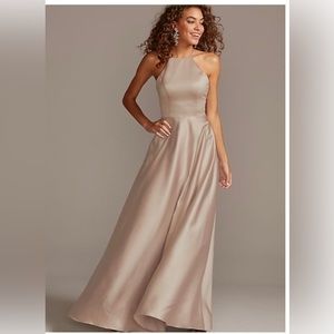 David’s Bridal Celebration DB Studio dress in Biscotti